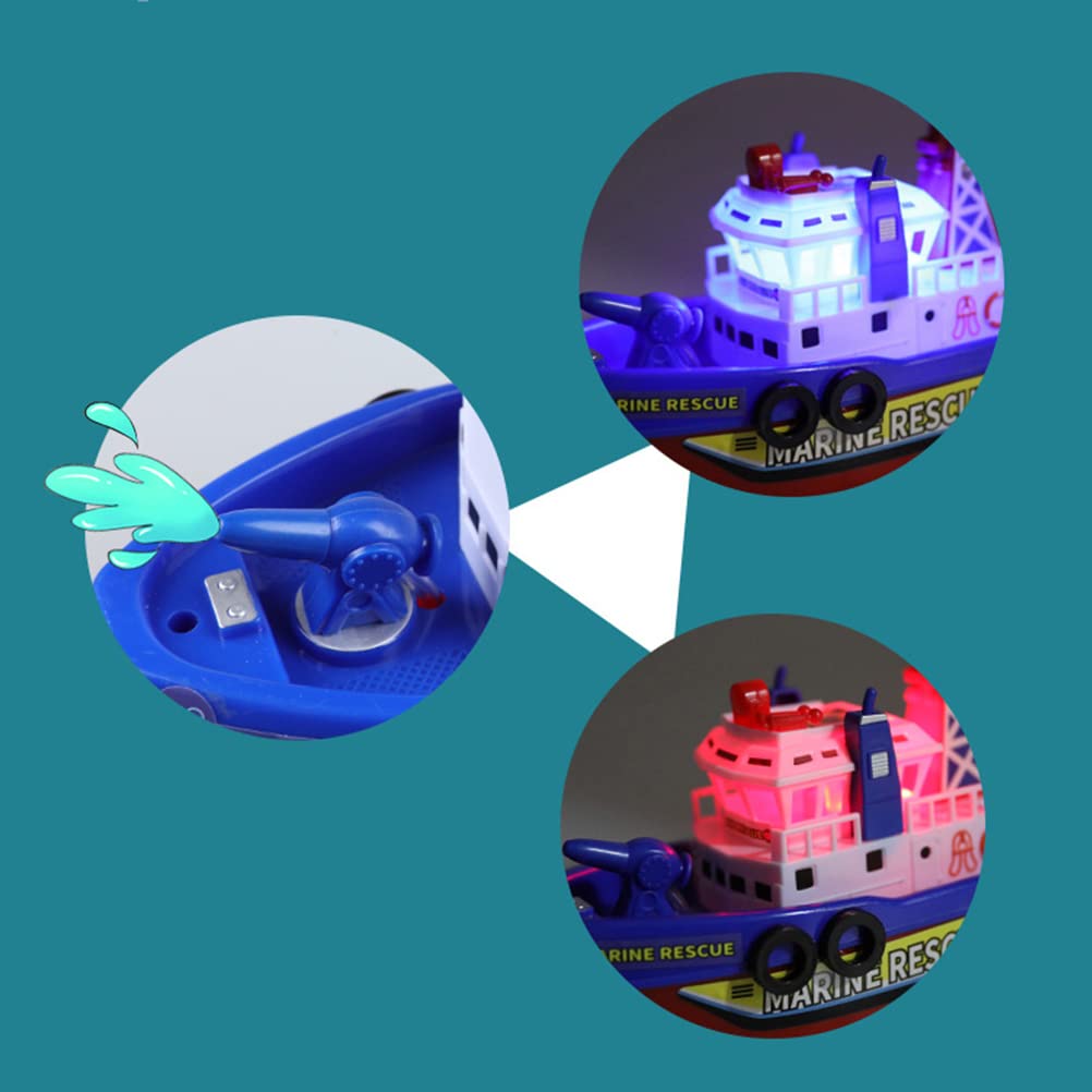 Giocattolo Elettrico della Barca del Fuoco di Salvataggio,Giocattolo del Modello di spruzzatura dell'Acqua con la Luce del Suono della Musica,Giocattoli educativi elettrici per Il