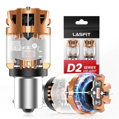 Image of LASFIT D2 1156 LED Bulb 7506 Red Brake Tail Lights 500% Brighter Error Free