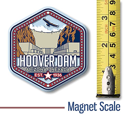 Imán Hoover Dam de Goma Vintage Coleccionable miniatura 2