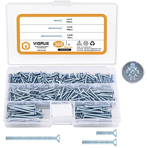 VIGRUE 305 Stück Geräteschrauben für Schalterdosen,...