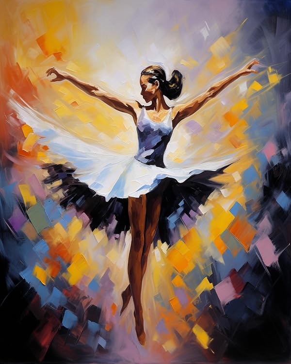 ZMHZMY Paint by Number Kits Ballerina DIY Digital Canvas Oil Painting Art Decor for Adults Beginner,40x50cm Frameless