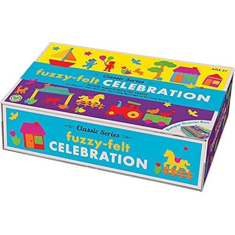 iTrend Fuzzy Felt Retro Celebration Box Story Board Set - Educational Interactive Storytelling Fuzzy Felt Board - Preschool Domestic Early Learning Play Kit - Teaching Toys Birthday Gift for Toddlers Cover