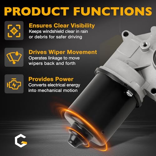 Image of Front Windshield Wiper Motor Compatible with 07-13 Chevrolet Avalanche, 14-18 Cheyenne, 07-18 Silverado 1500, 07-18 GMC Sierra 1500, 07-14 Cadillac Escalade Replacement 15779727, 15846942