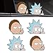 MsTeco 4 Stücke Reflektierende Rick and Morty Aufkleber, Anime Sticker, Auto Aufkleber, Anime Deko Cartoon Aufkleber für Auto, Tuning Aufkleber Auto, Lustige Aufkleber,Geeignet für Autos, Fenster Organizer,Auto günstig Kaufen-MsTeco 4 Stücke Reflektierende Rick and Morty Aufkleber, Anime Sticker, Auto Aufkleber, Anime Deko Cartoon Aufkleber für Auto, Tuning Aufkleber Auto, Lustige Aufkleber,Geeignet für Autos, Fenster