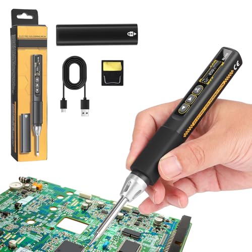 Gxpjycfob - 96W USB C Soldering Iron Kit, Temperature Adjustable 100-450℃, Portable Soldering Iron Station with Smart Digital Screen,Professional Safe Welding Iron for Electronic Repair, Type C Port Power Adapter - -13%
