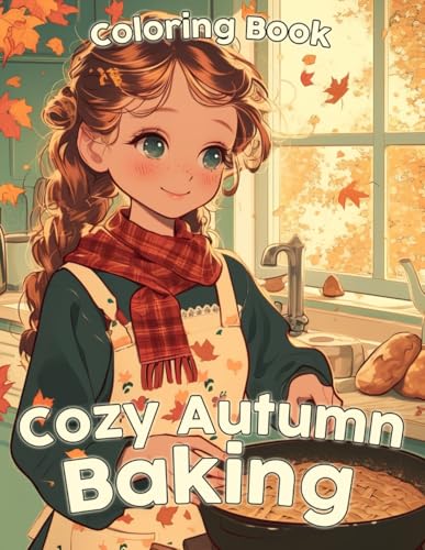 Cozy Autumn Baking Coloring Book: Explore Festive Kitchen Vibes Coloring