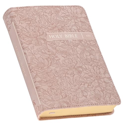 Kjv Bible Compact Faux Leather, Pink