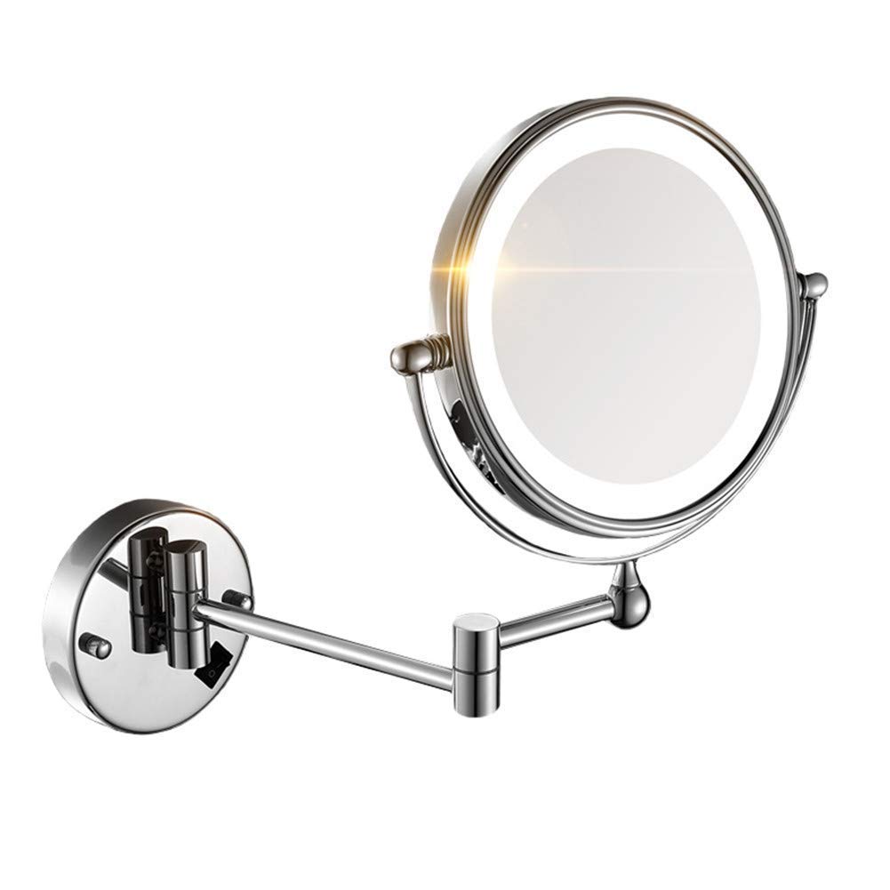 Miroir LED éclairé forme ronde extensibilité maximale pour votre routine beauté