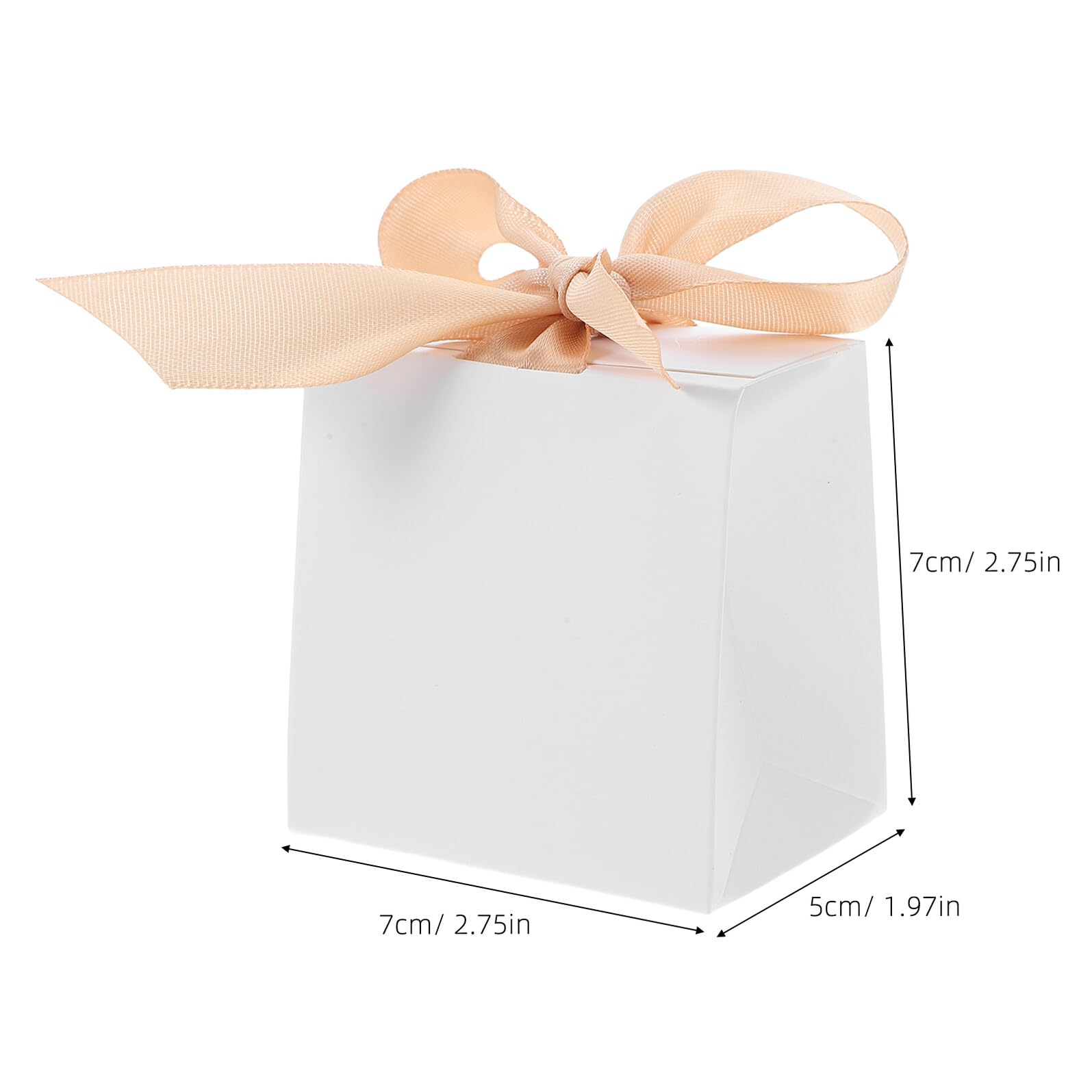Scatoline Regalo Design Europeo Elegante Bianche con Nastro in Carta Confezione da 50 Set e Pratico per Festa di Compleanno e Celebrazioni Speciali