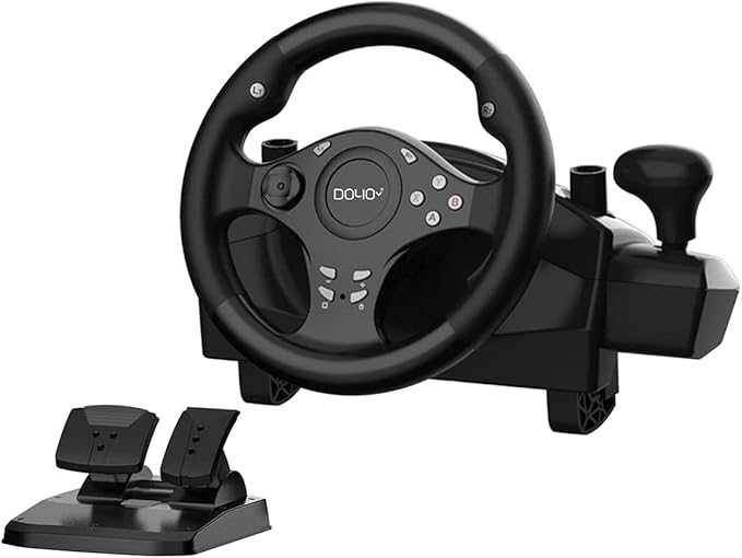 Gaming Steering Wheel, Xbox Steering Wheel with Pedals, 270° PC Racing