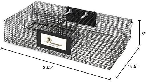 Miniatura 10 de Rugged Ranch Paquete de 4 trampas para ratas, jaula de captura y liberación de ratón vivo, grande, ratinador