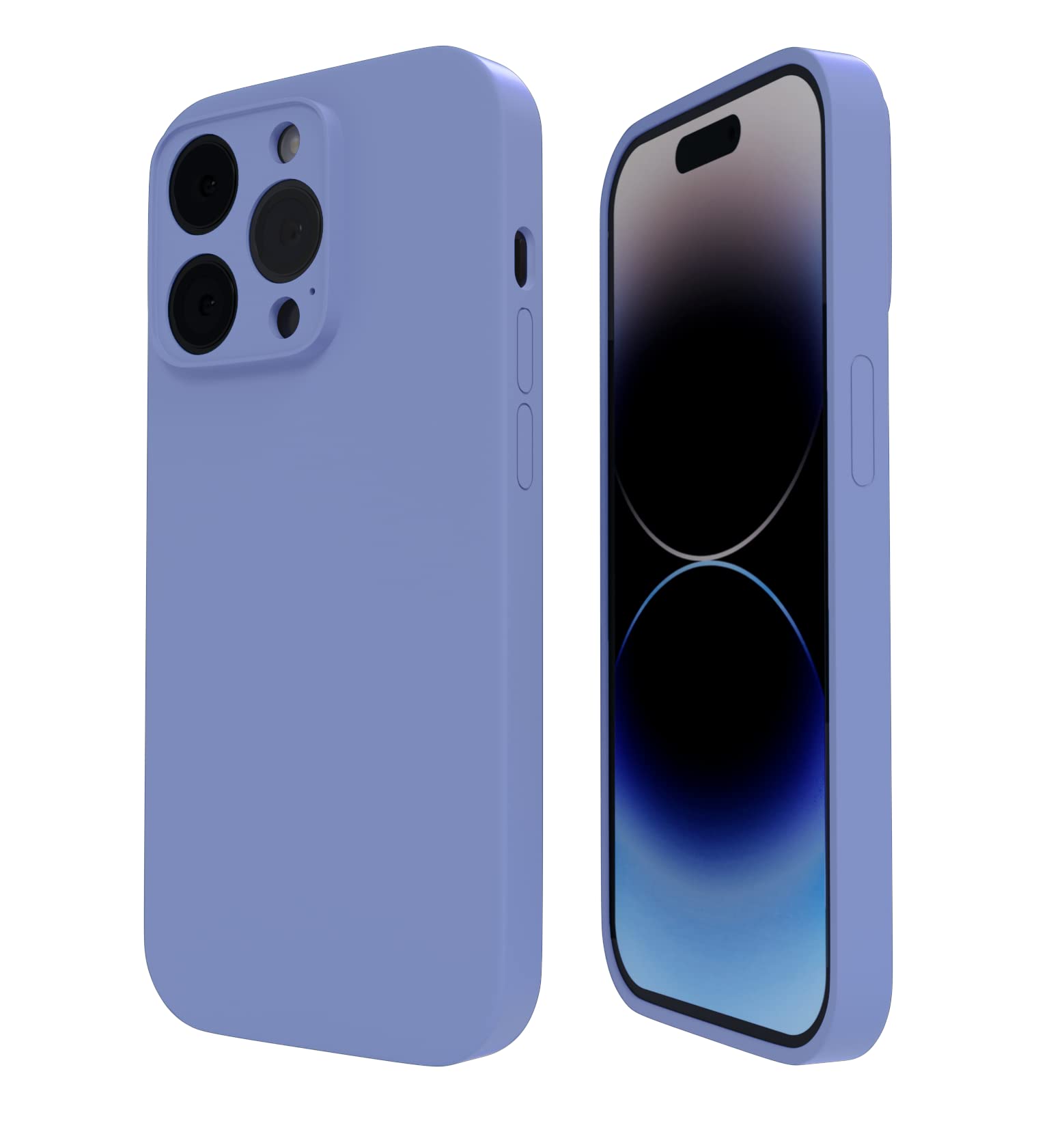 Photo 1 of 17 PACK JINYUDA Liquid Silicone Case for iPhone 14 Pro, Anti-Fingerprint, Camera Covered, Soft Microfiber Lining, 3-Layer Updated Full Body Protective, Slim Shockproof Case (Lilac Purple)