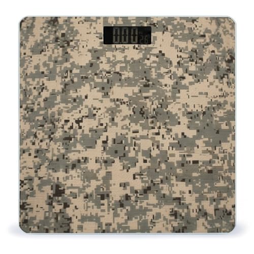 Báscula digital corporal camuflaje con pantalla LCD miniatura 1