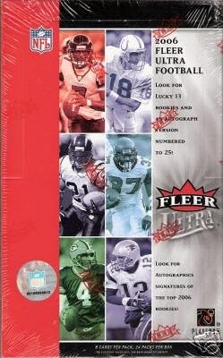 2006 Fleer Ultra Football Cards Hobby Box (24 packs/box, randomly inserted autographs, jersey cards & more) - Rookies of Reggie Bush, Matt Leinart, Vince Young & more!