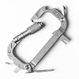OCTO MAX 20-in-1 Titanium Carabiner Multi-Tool | Heavy-Duty EDC with Steel Knife, Glass Breaker, Bottle Opener, Wrenches, Screwdrivers & More