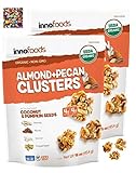 Organic Almond Pecan Clusters Inno Foods Bundle - Pack of 2 Bags - 32 oz Total - Gluten Free, Non GMO, Keto Friendly, and Vegan Friendly - Comes with Stone Cove Fridge Magnet