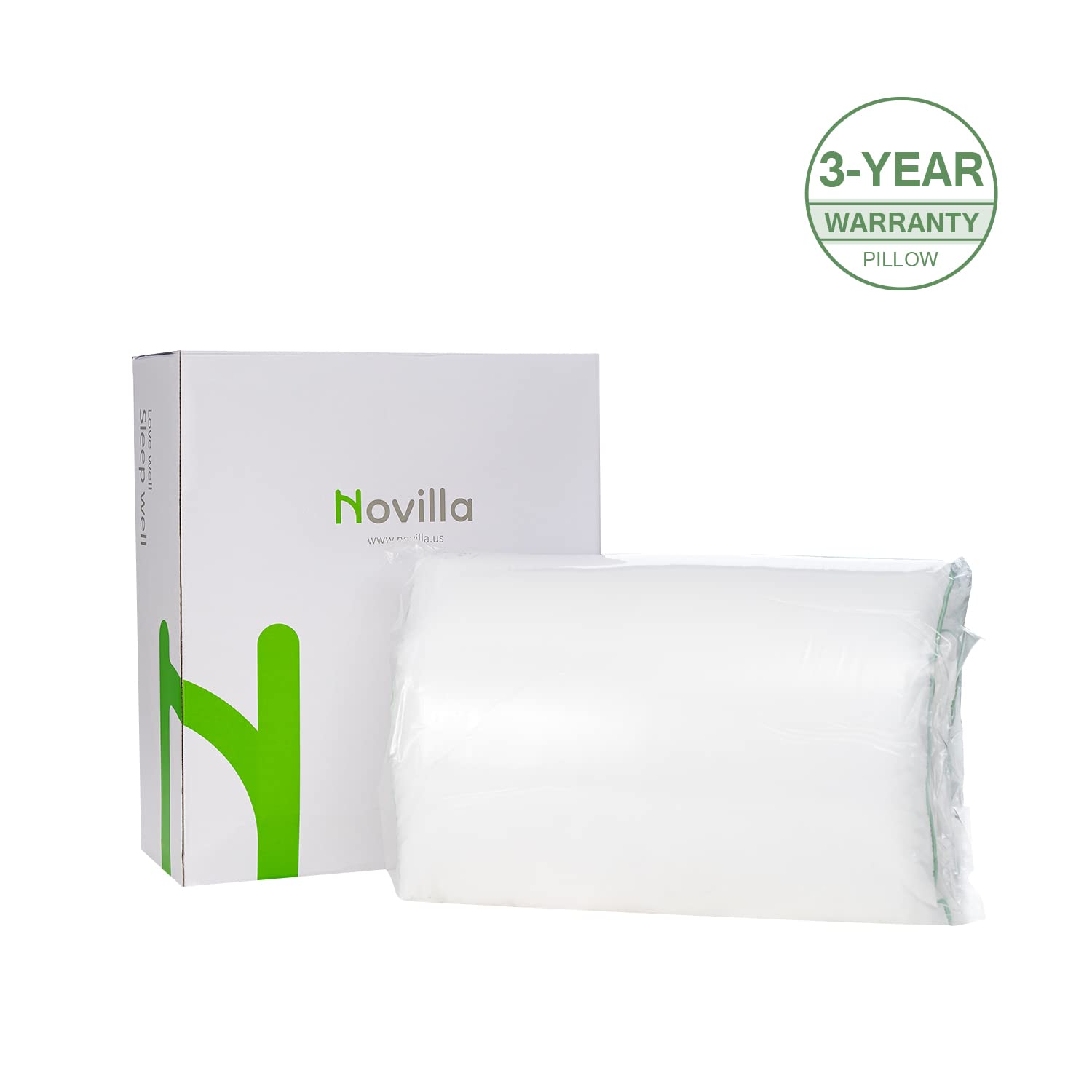 Novilla King Pillows Set of 2, Cooling Bed Pillows for Sleeping 2 Pack - Hotel Quality Down Pillows for Sleeping, Premium Down Fiber, Adjustable Pillow for Side & Back Sleepers with Breathable Cover