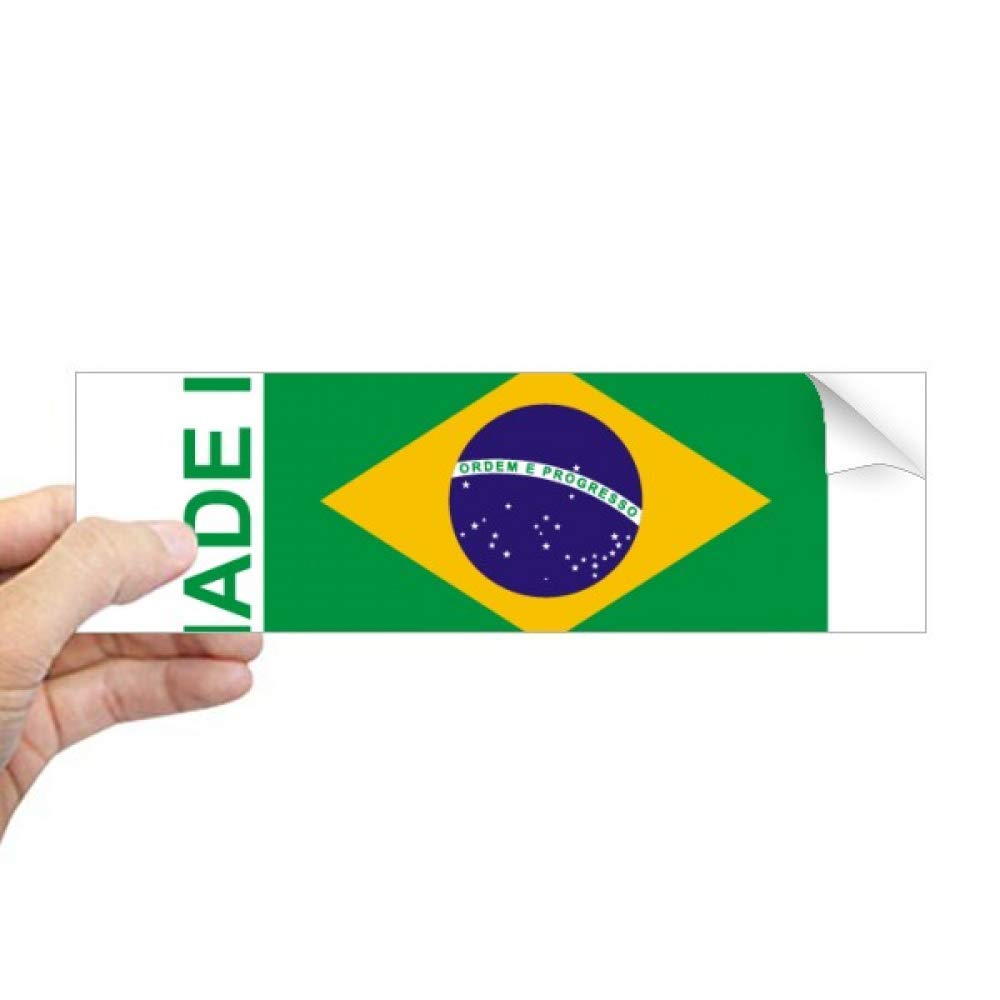 Autocollant rectangulaire Brésil pour pare-chocs et fenêtre de voiture