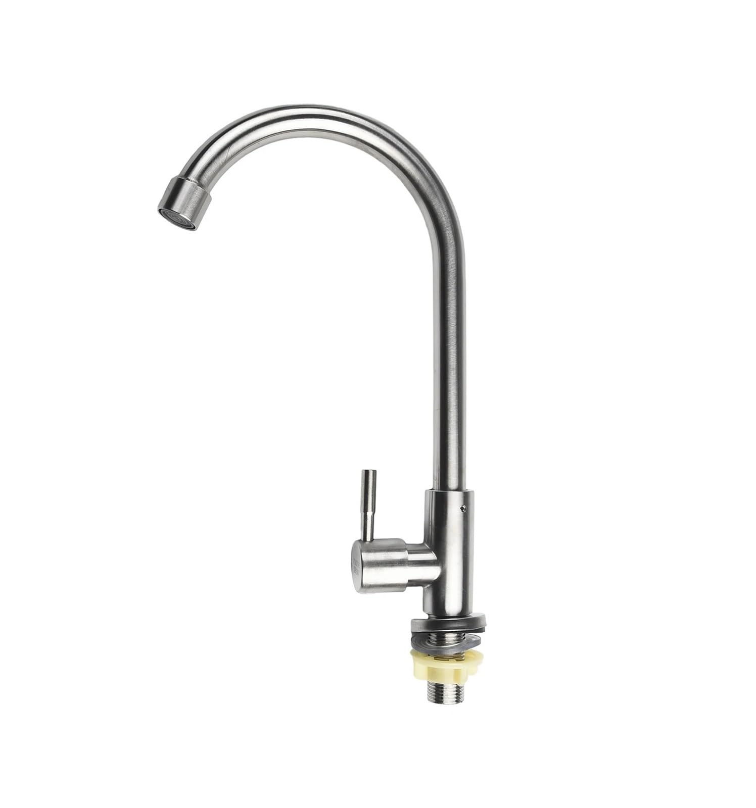 Purificateur d'eau de cuisine en acier inoxydable durable avec tête rotative et levier au design épuré
