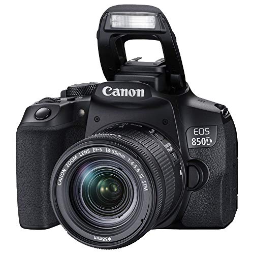 Cámara Canon EOS 850D DSLR con lente EF-S 18-55mm STM miniatura 4
