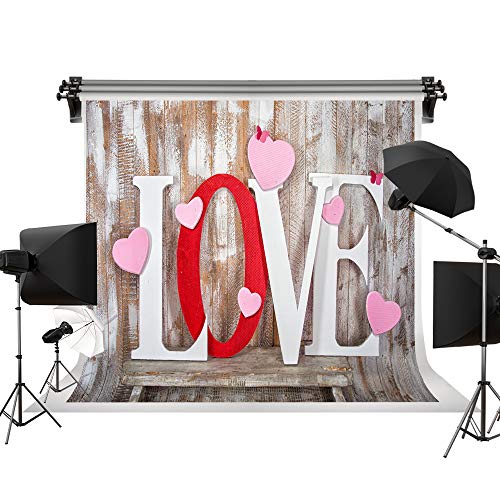 Kate 7x5ft/2.2m(W) x1.5m(H) Wedding Backdrops Wood Wall Love Photo Background Anniversary Photography Studio Prop