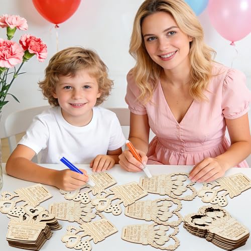 BeYumi Mother's Day Craft Kit - DIY Wooden Flower Pot Ornaments with Code - Image 5