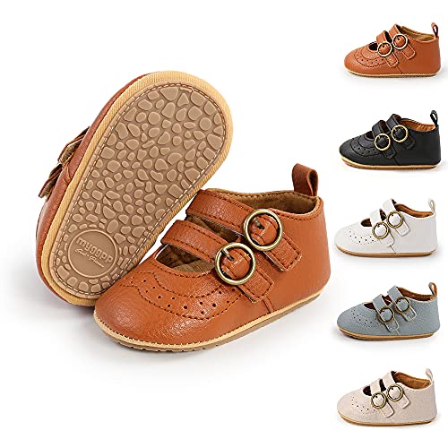 Image of Meckior Infant Baby Girls Soft Sole Bowknot Princess Wedding Dress Mary Jane Flats Shoes Easter Light Baby Sneaker Shoes