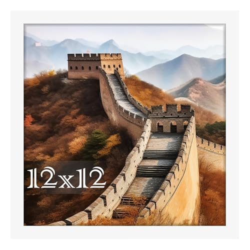 Picrit 12x12 Picture Frame, Photo Frame for Wall Mounting Display, White