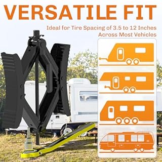 WELLUCK Camper Wheel Chock Stabilizer 2 Sets for RV Travel Trailer Heavy Duty X-Shaped RV Chocks Anti-Move Tire Wheel Chock, Fits 3.5" to 12" Wheel Gaps