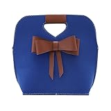 Beach Bag bow Handbags for Women Shoulder Blue Leather Tote Bag Top Handle Handbag Wand Women’s Hand