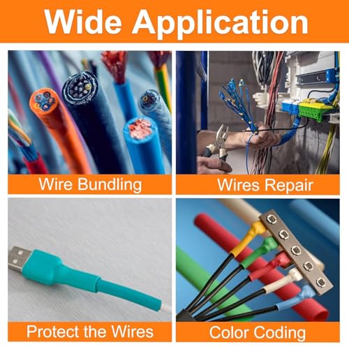 Image of Heat Shrink Tubing 560PCS | Heat Shrink Tube for Charger Cable | 6 Colors, 11 Sizes | Durable Wiring Protection | Electrical Insulation, Wire Connectors, Cable Repairs | Storage Case