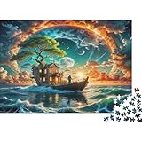 🌸Buon regalo: il Magical ship & tree in cosmic ring puzzle finito misura 38x26cm/1000pcs una volta completato. I migliori regali per ragazzi e ragazze dai 14 anni in su per compleanni o festività (Natale, Halloween, Ringraziamento, ecc.)