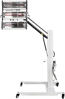 Infrared Paint Curing Lamp, 3300W Heated Cooking Light, Fast Drying, 360° Rotary Heating Light With Adjustable Stand, Spray Booth