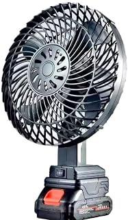 Devshopsalis Portable Rechargeable Electric Fan, 21V Lithium Battery-Powered, Adjustable Table Fan for Home, Office, Trave Price In India