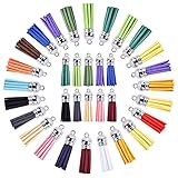 borlas decorativas para bolsos 【Material】 La borla de snte sintética está hecha de ante de primera calidad, duradera y hermosa, la tapa plateada está hecha de aleación de aluminio, no se oxida fácilmente, es hipoalergénica.