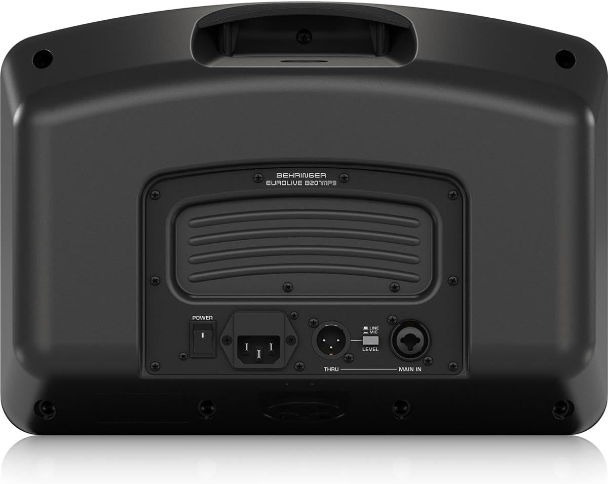Rear panel of the Behringer Eurolive B207MP3 showing power input and main connections