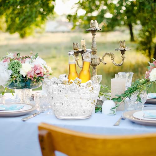 Yesland Ice Bucket Clear Plastic 3.5 Liter - Storage Tub - Perfect for Wine, Champagne or Beer Bottles