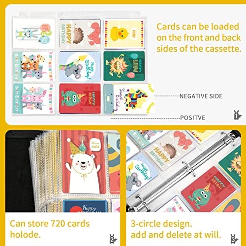YINKE Card binder Compatible with Pokemon Card, Holds Up to 720+ Cards with 40 Premium 9-Pocket Page, Hard Organizer