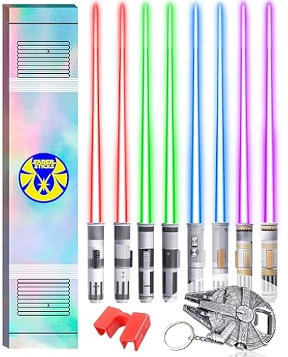 Palillos de sable de luz iluminados, palillos de sable de luz para adultos, palillos de sable de luz, palillos de sable de luz, palillos LED, palillos Jedi, rojo, azul, verde, morado, 4 pares | Ya disponible en tu tienda friki favorita! En mundofriki.es! Palillos de sable de luz iluminados, palillos de sable de luz para adultos, palillos de sable de luz, palillos de sable de luz, palillos LED, palillos Jedi, rojo, azul, verde, morado, 4 pares | Ya disponible en tu tienda friki favorita! En mundofriki.es!