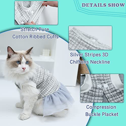 Mesheen Dog Elegant Party Dresses For Puppy And Cat Made Of Customized Breathable Jacquard Fabric, Use Delicate Soft Mesh Skirt Design Make Your Furry Child Looks More Cute And Fashion #TOP4