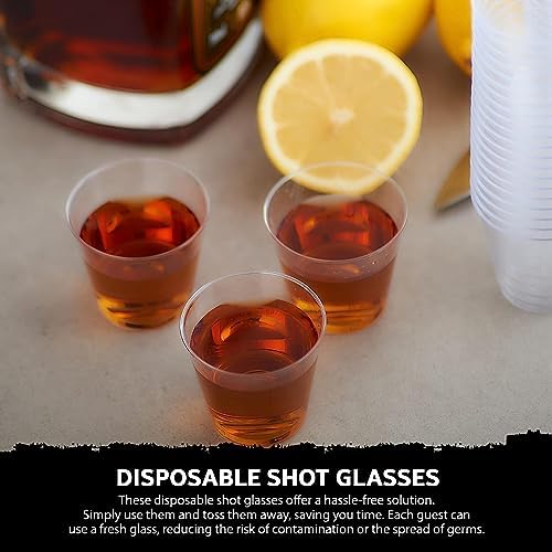 PinkWebShop Pack of 200 Plastic Shot Glasses and Dessert Cups, Clear 200, Small - Image 4