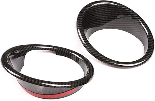 Miniatura 5 de CHEYA 2 unids ABS coche delantero niebla luz niebla lámpara cubierta ajuste para BMW X5 F15 2014-2018 accesorios (estilo fibra de carbono)