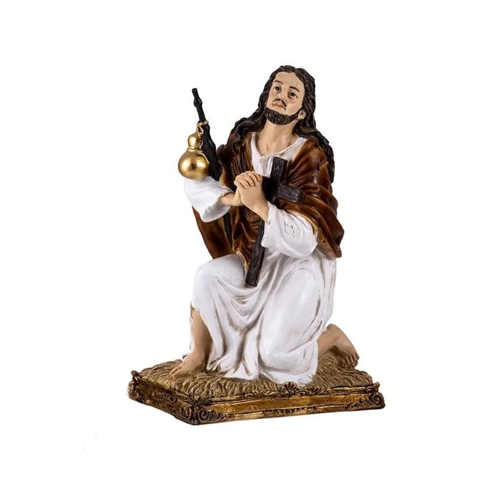 San Alejo Figura 24 cm. Imagen Resina Protector de Las Personas en situación de Calle