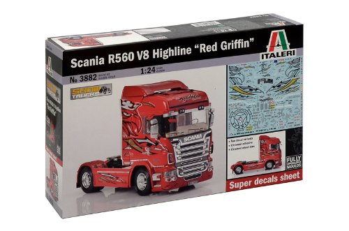 Preisvergleich Produktbild Italeri 510003882 - 1:24 Truck, Scania R560 V8 Highline Red Griffin