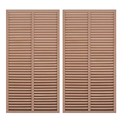 アイガーデン(igarden) アイウッド人工木製 ルーバーラティス ナチュラル 高さ175cm幅90cm 2枚セット ルーバー フェンス 塗装不要 シロアリ防止 メンテナンス楽 アイガーデンオリジナル 目隠し 日除け 境界 間仕切り