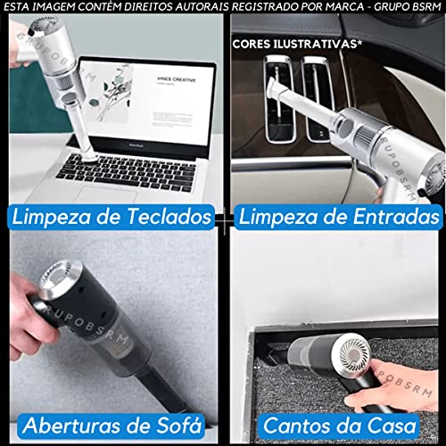 Aspirador REUUY portátil bivolt automotivo veicular mini recarregável USB de pó poeira limpeza compu