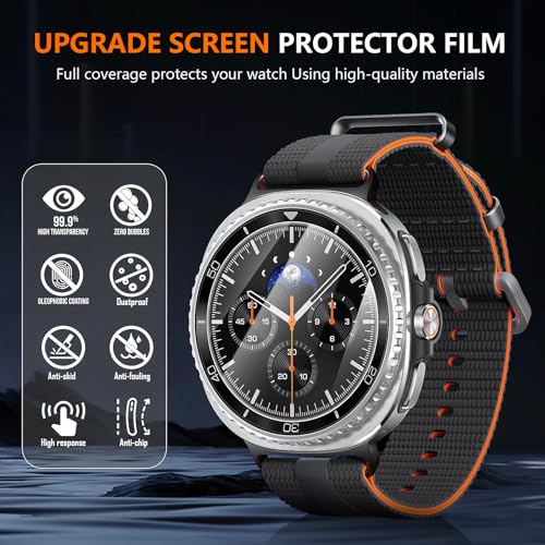 Suoman 2-Pack for Samsung Galaxy Watch 8 Classic 46mm Screen Protector, 9H Hardness Tempered Glass Protective Film +Positioning installation by Suoman - Used condition - Image 4
