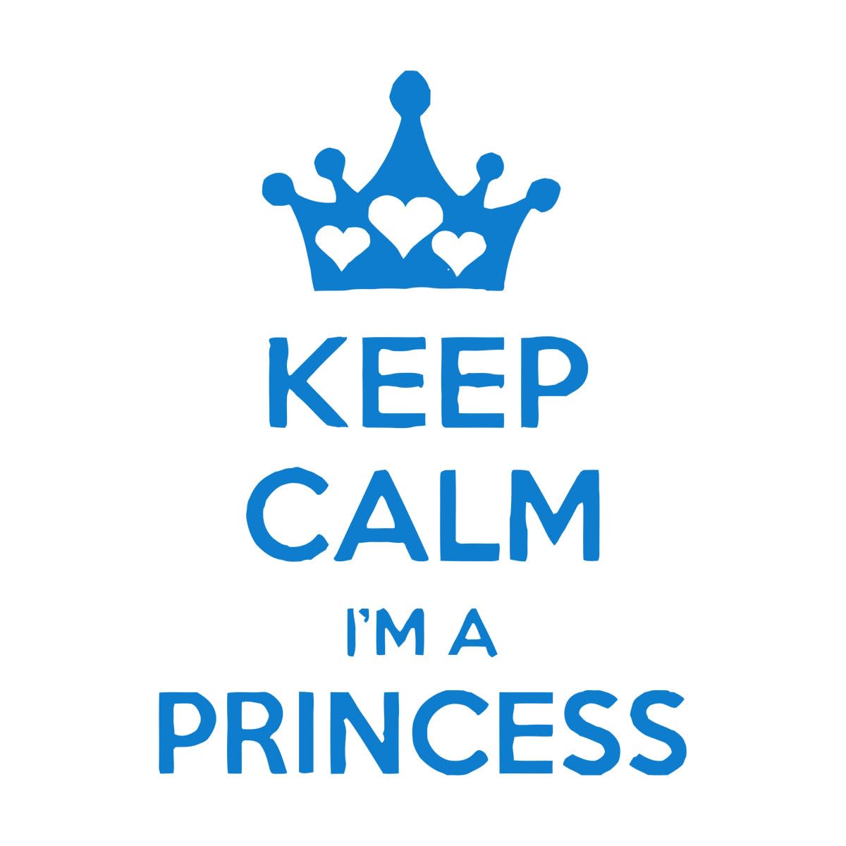 Keep Calm Im A Princess Wall Decals Quote Baby Girls Room Vinyl Sticker Bedroom Сrown Nursery Home Decor Art Murals Large - 48x64cm — image 1