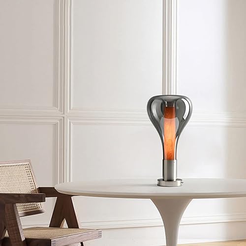 Miniatura 4 de NOLLAM Lámparas de Mesa Lámpara de mesa LED de cristal, moderna y contemporánea, lámpara de mesita de noche de simplicidad creativa para dormitorio,