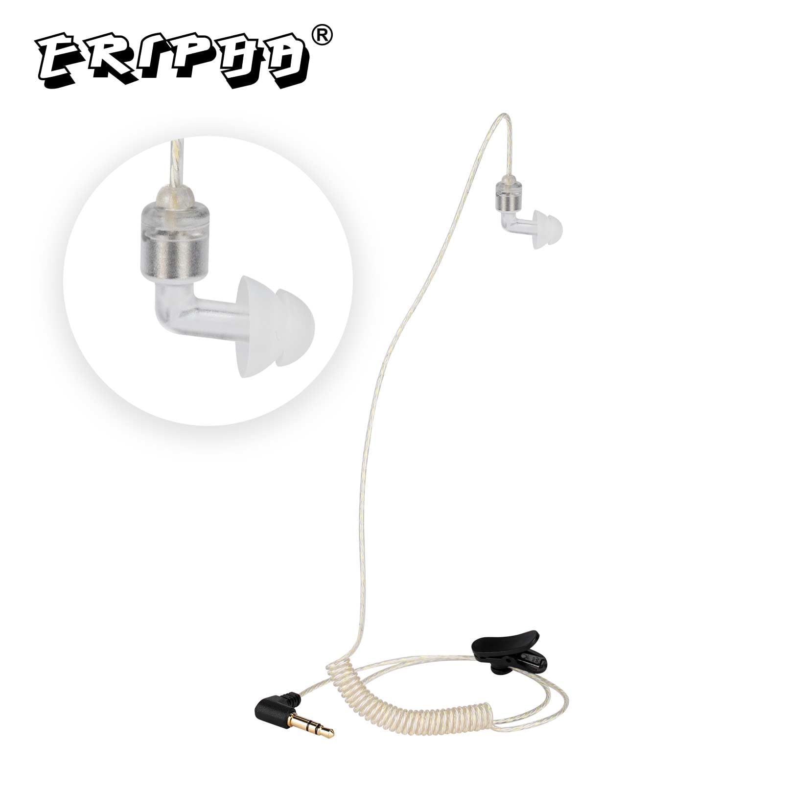 Tubeless Covert Security FBI Police 3,5 mm/1 Pin L-Type Hörmuschel Headset für Remote-Lautsprecher, Mikrofon, Motorola Kenwood Zwei-Wege-Radio (58,4 cm)